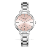 Alexandre Christie AC 2B61 LD Silver Dial Pink Stainless Steel